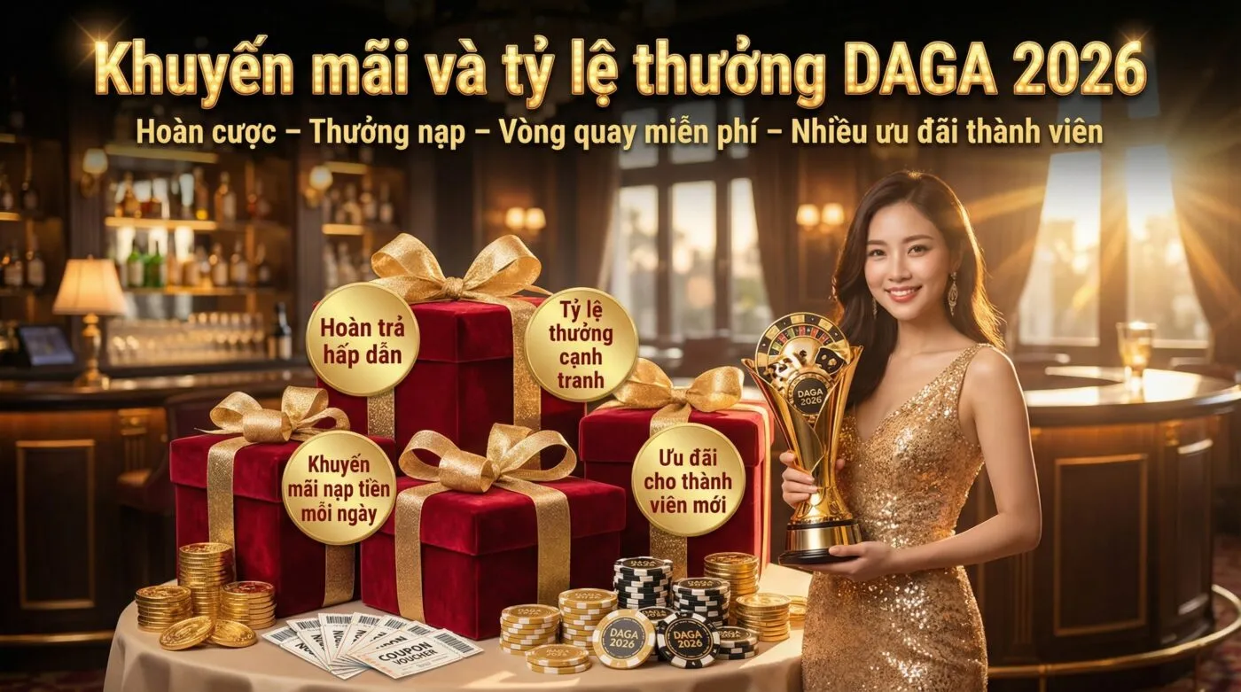 Khuyến mãi và tỷ lệ thưởng DAGA 2026 hấp dẫn nhất